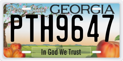 GA license plate PTH9647