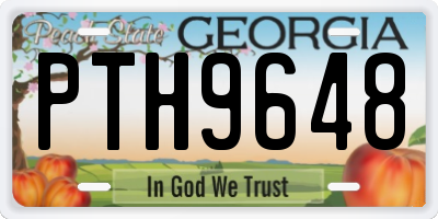 GA license plate PTH9648