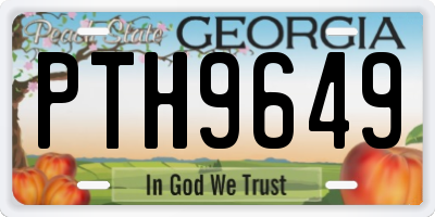 GA license plate PTH9649