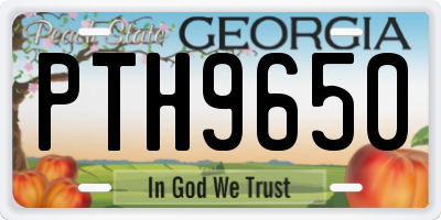 GA license plate PTH9650
