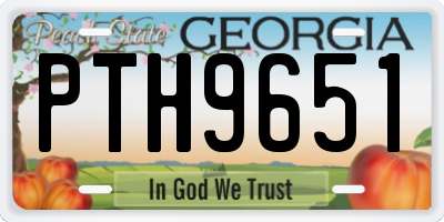 GA license plate PTH9651