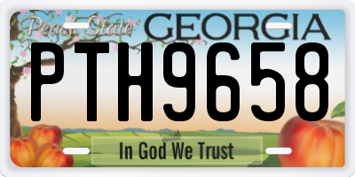 GA license plate PTH9658
