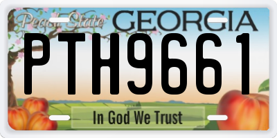 GA license plate PTH9661