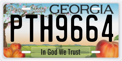 GA license plate PTH9664