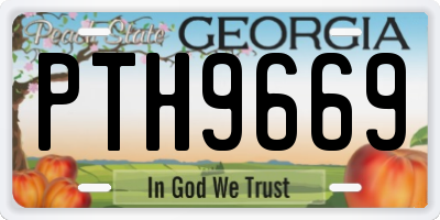 GA license plate PTH9669