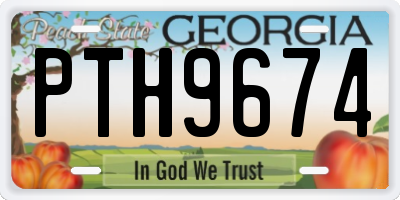 GA license plate PTH9674