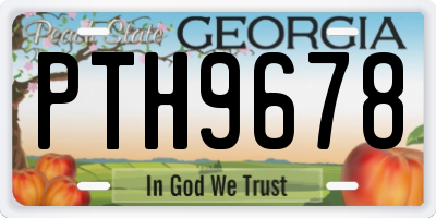 GA license plate PTH9678