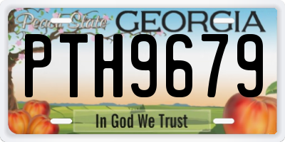 GA license plate PTH9679
