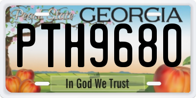 GA license plate PTH9680