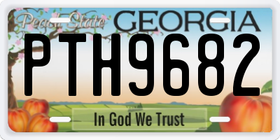GA license plate PTH9682