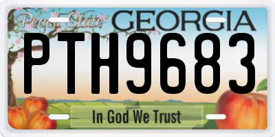 GA license plate PTH9683