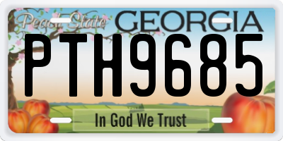 GA license plate PTH9685