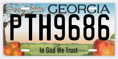 GA license plate PTH9686