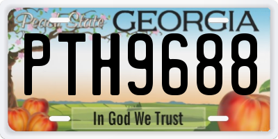 GA license plate PTH9688