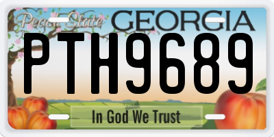 GA license plate PTH9689
