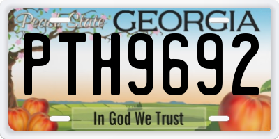 GA license plate PTH9692