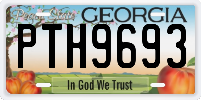 GA license plate PTH9693