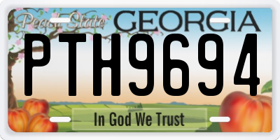 GA license plate PTH9694