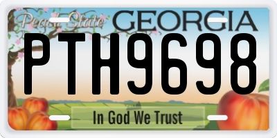 GA license plate PTH9698