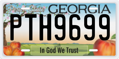 GA license plate PTH9699