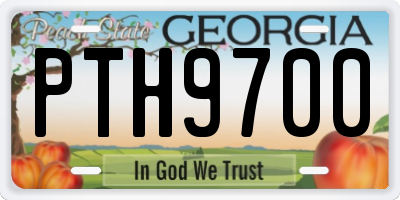 GA license plate PTH9700