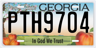GA license plate PTH9704