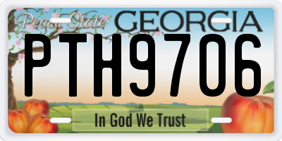 GA license plate PTH9706