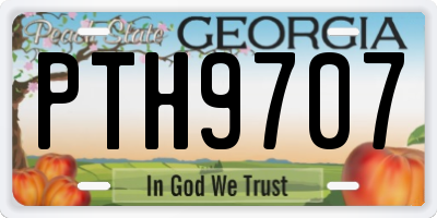 GA license plate PTH9707