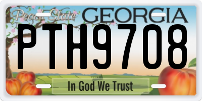 GA license plate PTH9708