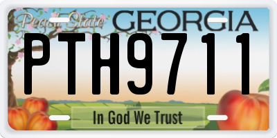 GA license plate PTH9711