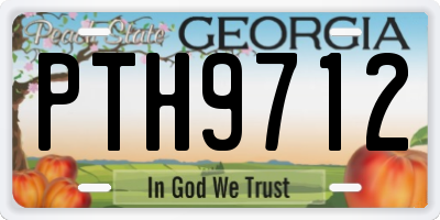 GA license plate PTH9712