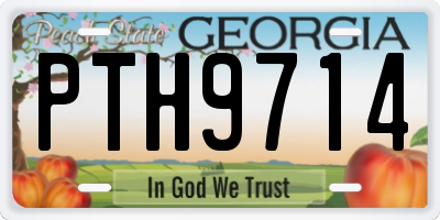 GA license plate PTH9714