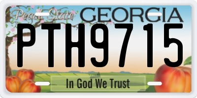 GA license plate PTH9715