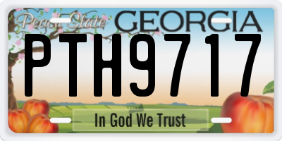 GA license plate PTH9717
