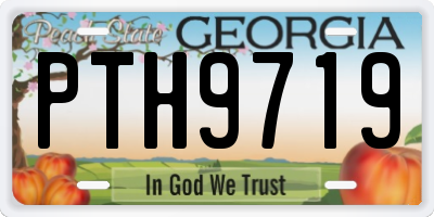 GA license plate PTH9719