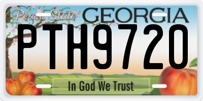 GA license plate PTH9720