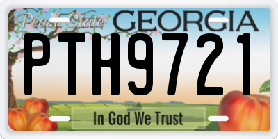 GA license plate PTH9721