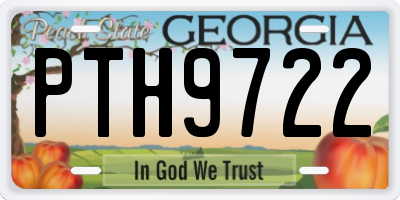 GA license plate PTH9722