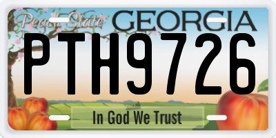 GA license plate PTH9726