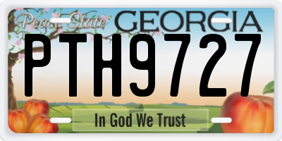 GA license plate PTH9727