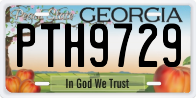 GA license plate PTH9729