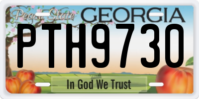 GA license plate PTH9730