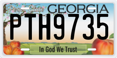 GA license plate PTH9735