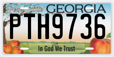 GA license plate PTH9736