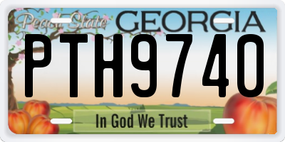 GA license plate PTH9740