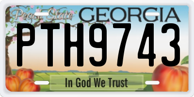 GA license plate PTH9743