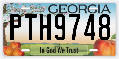 GA license plate PTH9748