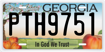 GA license plate PTH9751