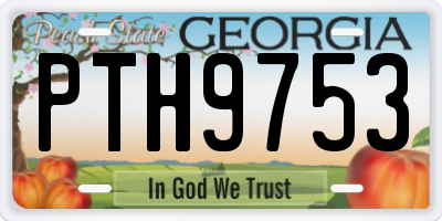 GA license plate PTH9753