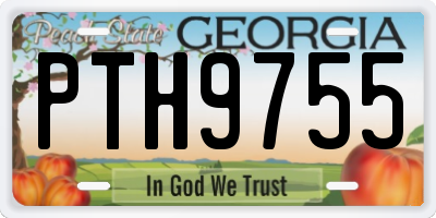 GA license plate PTH9755